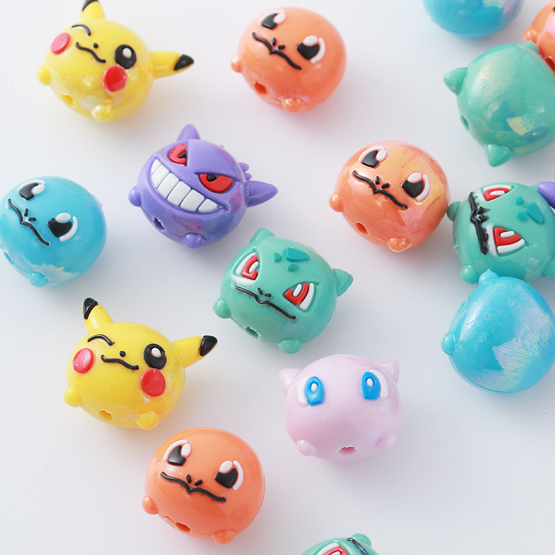 Resin Art Toys - 12pcs 포켓몬 비드 DIY 휴대 전화