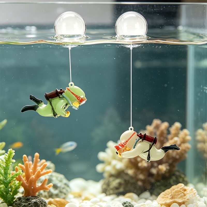Resin Art Underwater - 수족관 레진 장식 미니 다이버 조각상