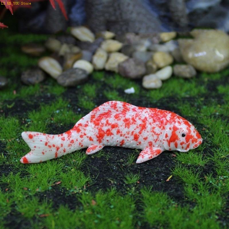 Background Resin Art - W3JE 물고기 새우 물고기 장식품 수족관