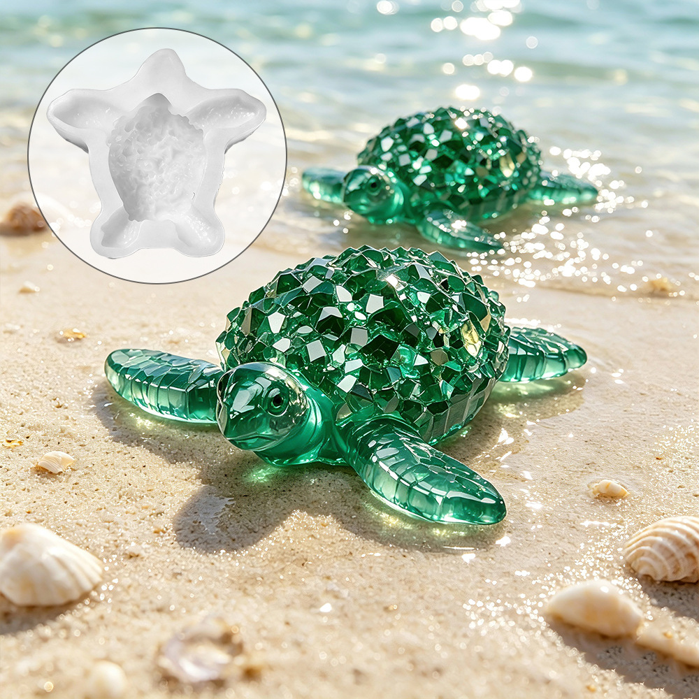 Silicone Mold Ocean - 다이아몬드 컷 힐링 바다거북 실리콘 몰드