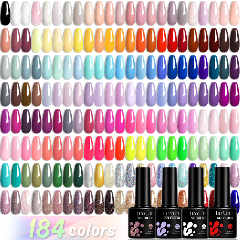 Resin Art Purple - LILYCUTE 184 색상 7ML 젤 매니큐어