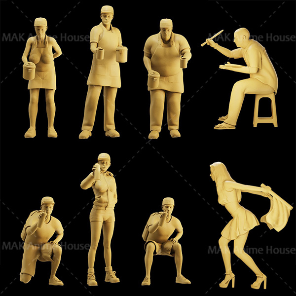 Resin Art Watch - 도색되지 않은 미니어처 1/64 거리 낙서
