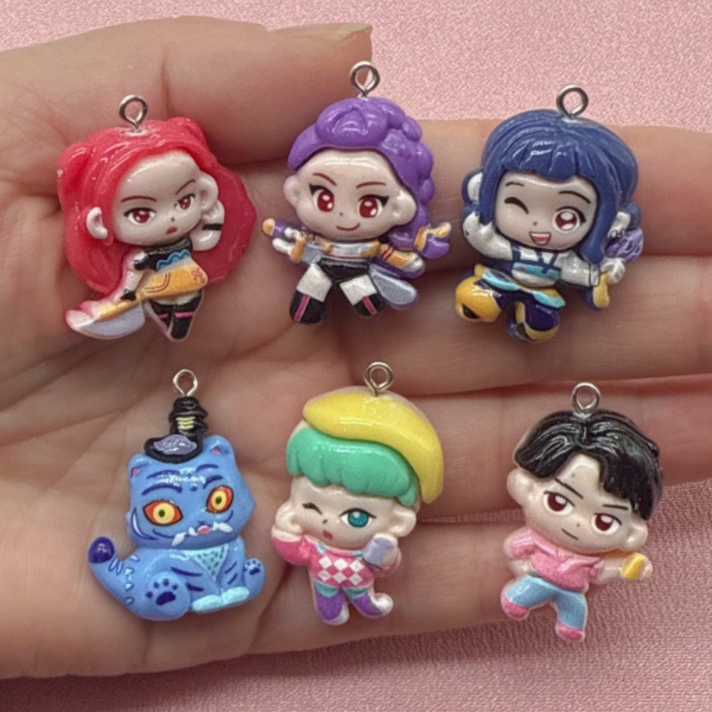 Resin Art Pendant - 10개 레진 만화 펜던트, DIY 쥬얼리