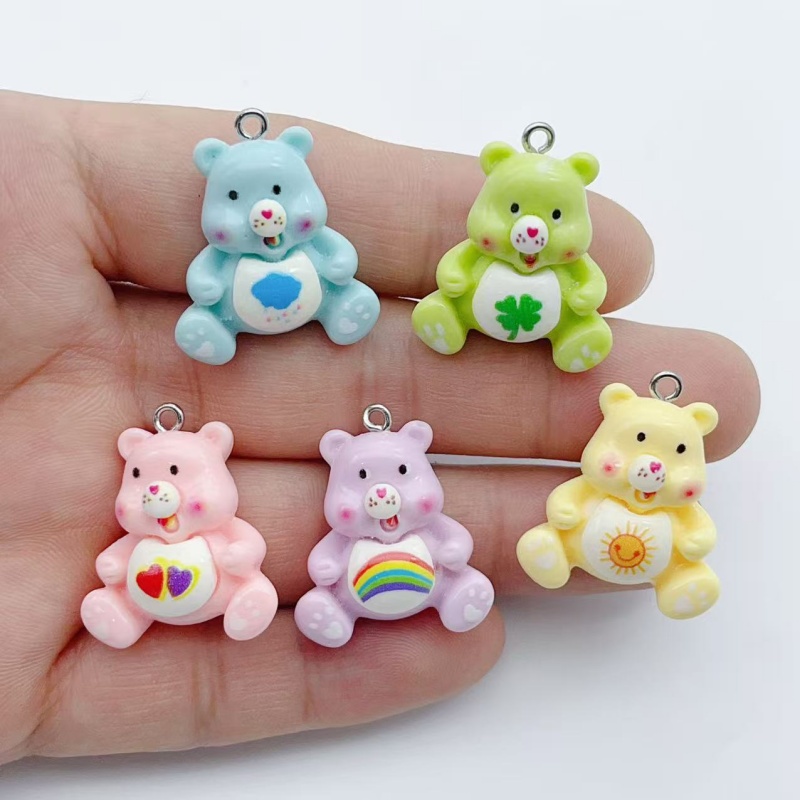 Resin Art Pendant - 10개 만화 동물 참 펜던트 DIY