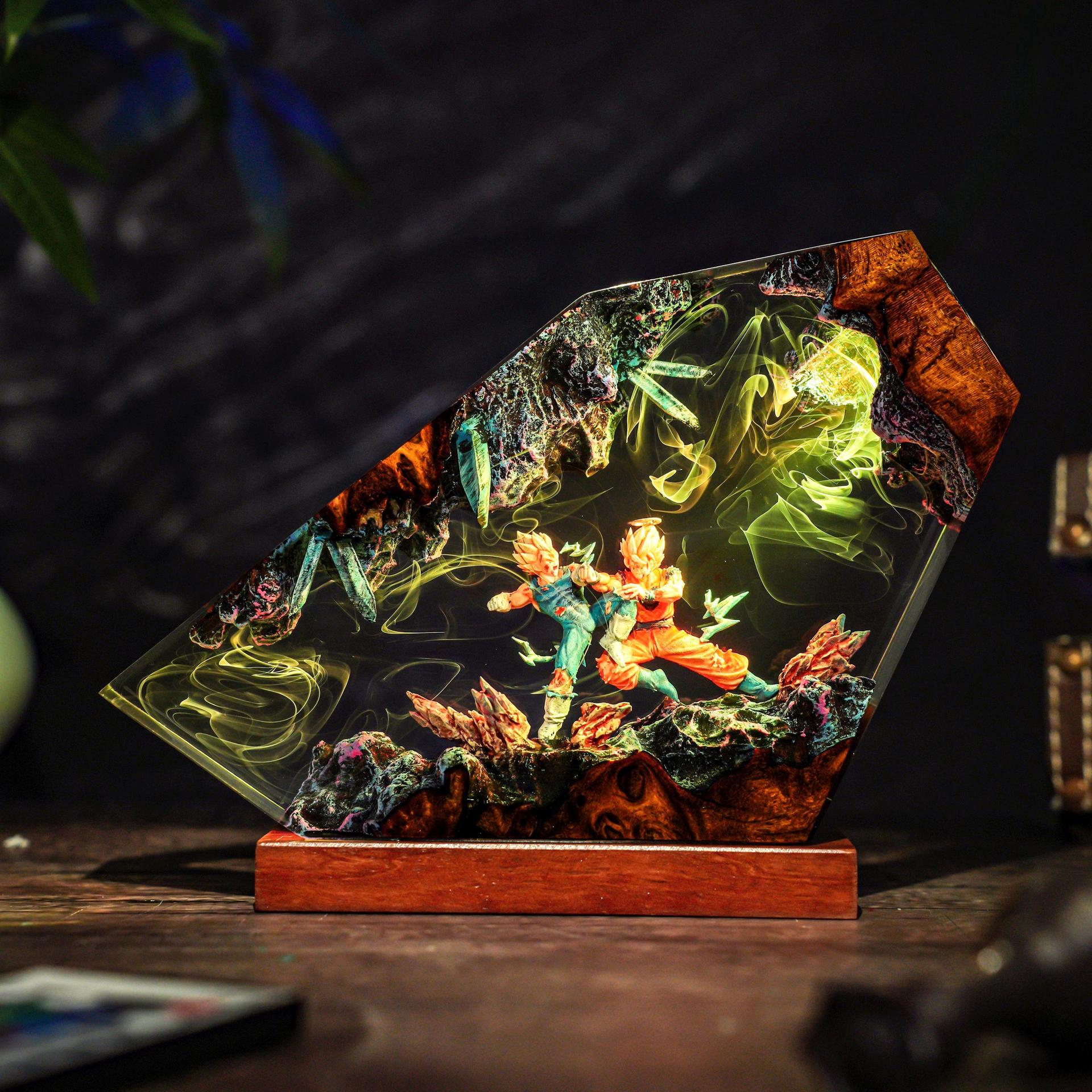 Resin Art Goku - 손오공 & 베지터 에폭시 레진 수제