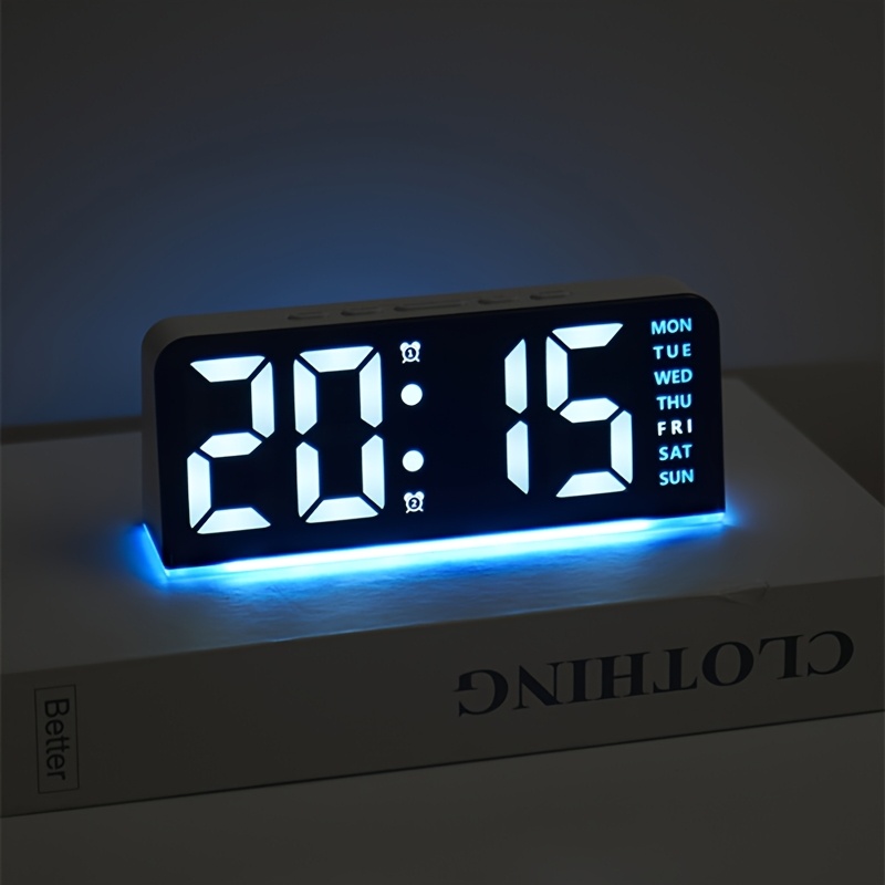 Resin Art Watch - 디지털 LED 알람 시계 데스크탑 테이블