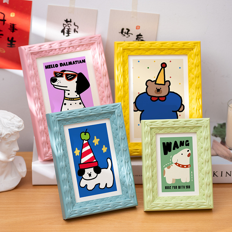 Resin Art Photo Frame - 다채로운 사진 액자 5인치-A4 가정용 어린이