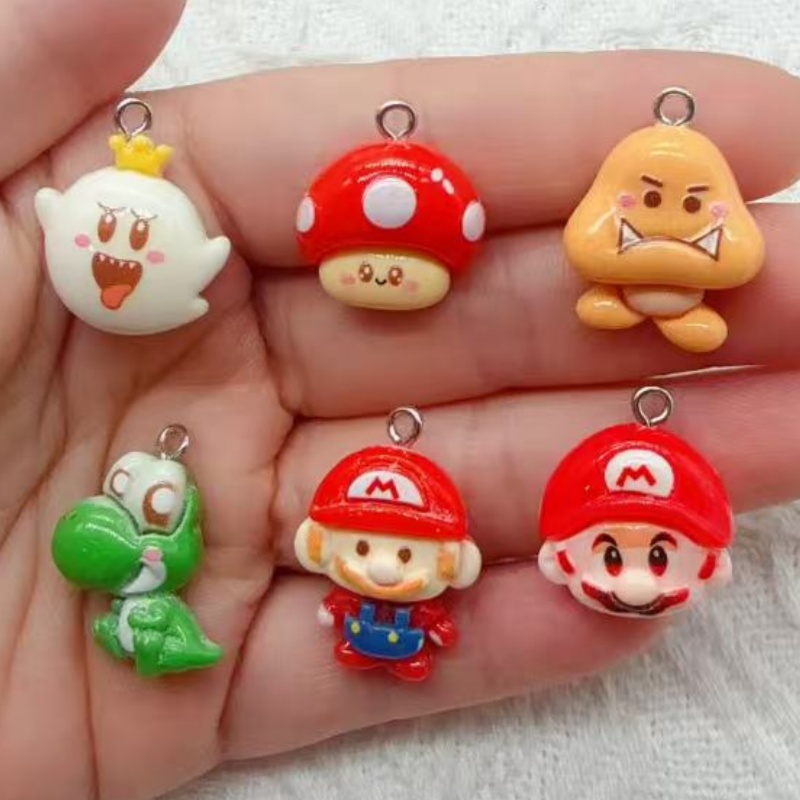 Resin Art Pendant - 10개 레진 만화 펜던트, DIY 쥬얼리
