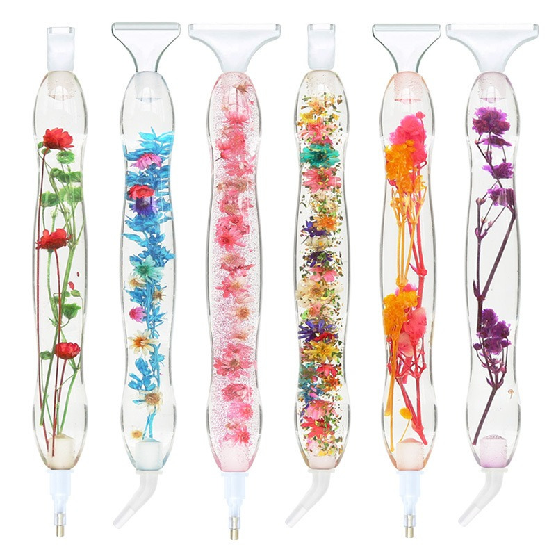 Resin Art Canvas - 1세트 꽃무늬 레진 5D 다이아몬드 페인팅