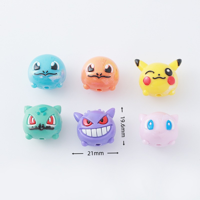 12pcs 포켓몬 비드 DIY 휴대 전화 스트랩 키 체 - Resin Art Toys 리뷰 및 가격
