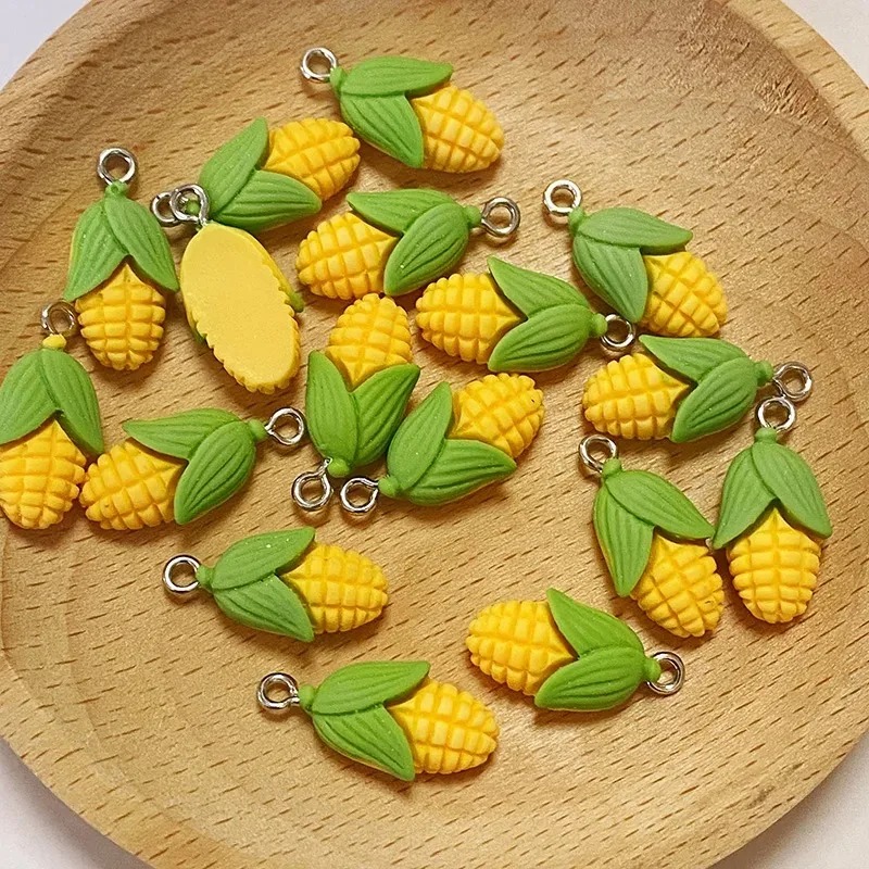 20개 재미있는 미니 옥수수 야채 레진 참 장식품 인공 - Resin Art Pendant 리뷰 및 가격