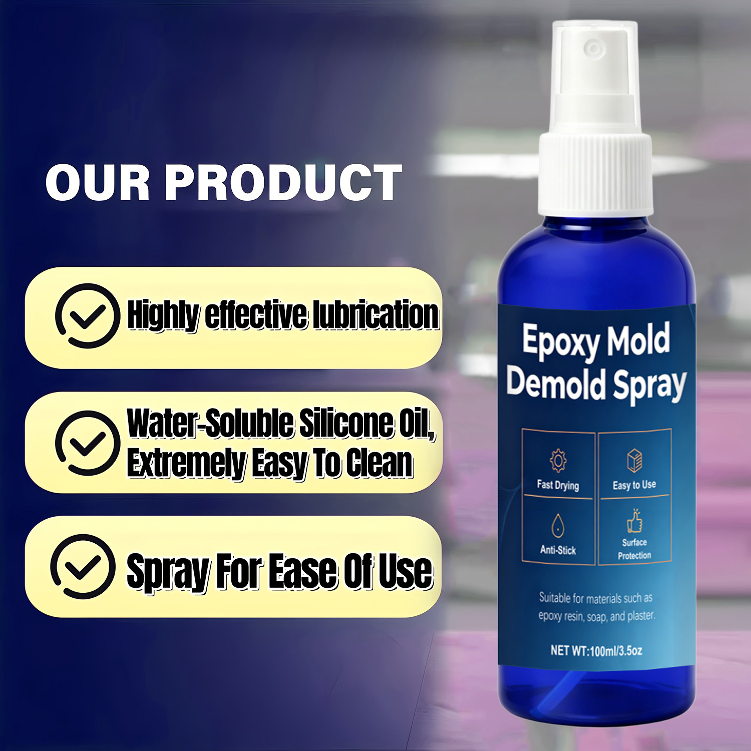 실리콘 몰드용 이형제, 에폭시 수지, 양초 왁스, 석고 - Release Spray Silicone 리뷰 및 가격