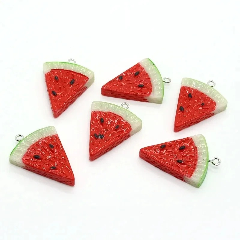 10Pcs 양면 삼각형 수박 수지 참 DIY 귀걸이 쥬 - Resin Art Pendant 리뷰 및 가격