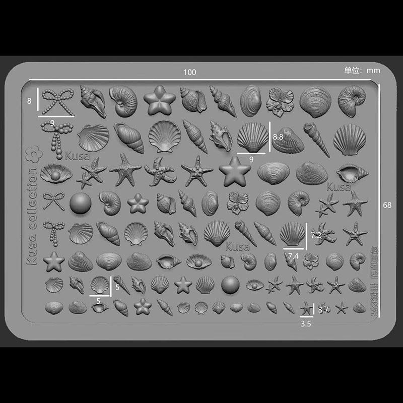 실리콘 네일아트 스탬핑 몰드, 바다 조개 불가사리 별  - Silicone Mold Ocean 리뷰 및 가격