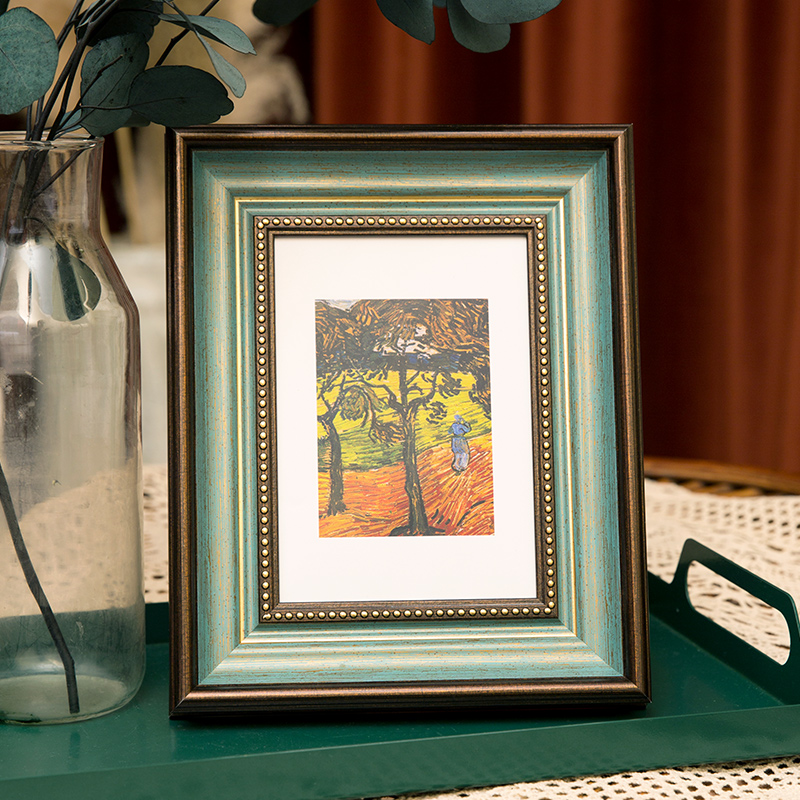 빈티지 6/7/10 인치 골동품 액자 모조 나무 사진  - Resin Art Photo Frame 리뷰 및 가격