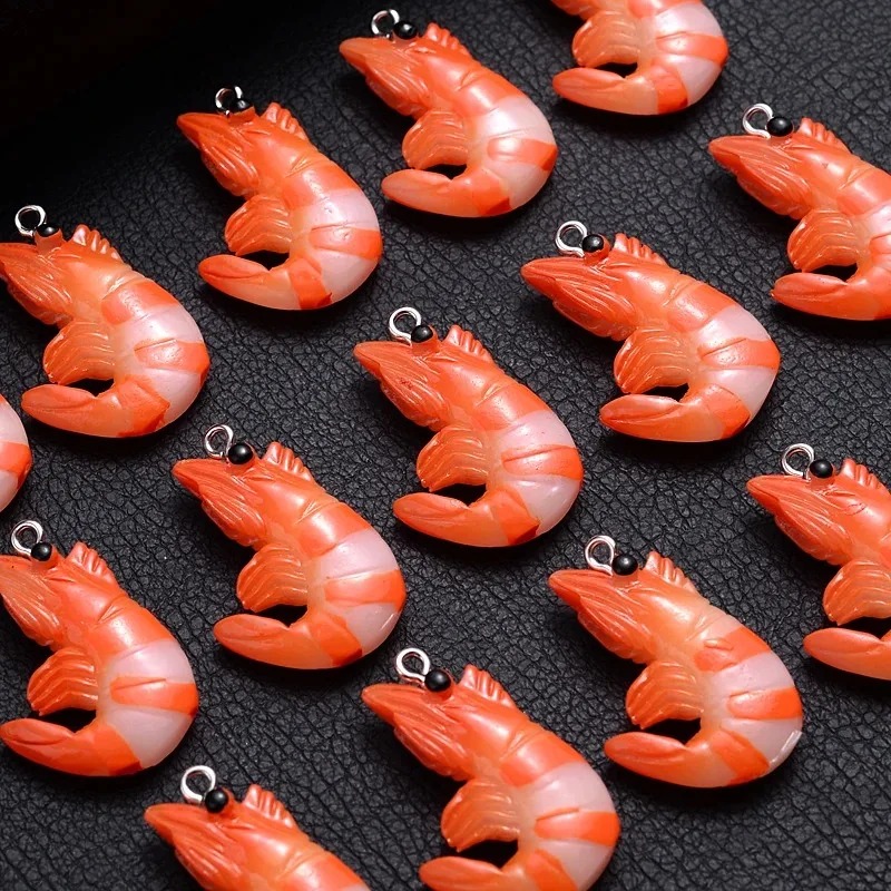 10Pcs 아크릴 수지 만화 해산물 참 3D 시뮬레이션 - Resin Art Pendant 리뷰 및 가격