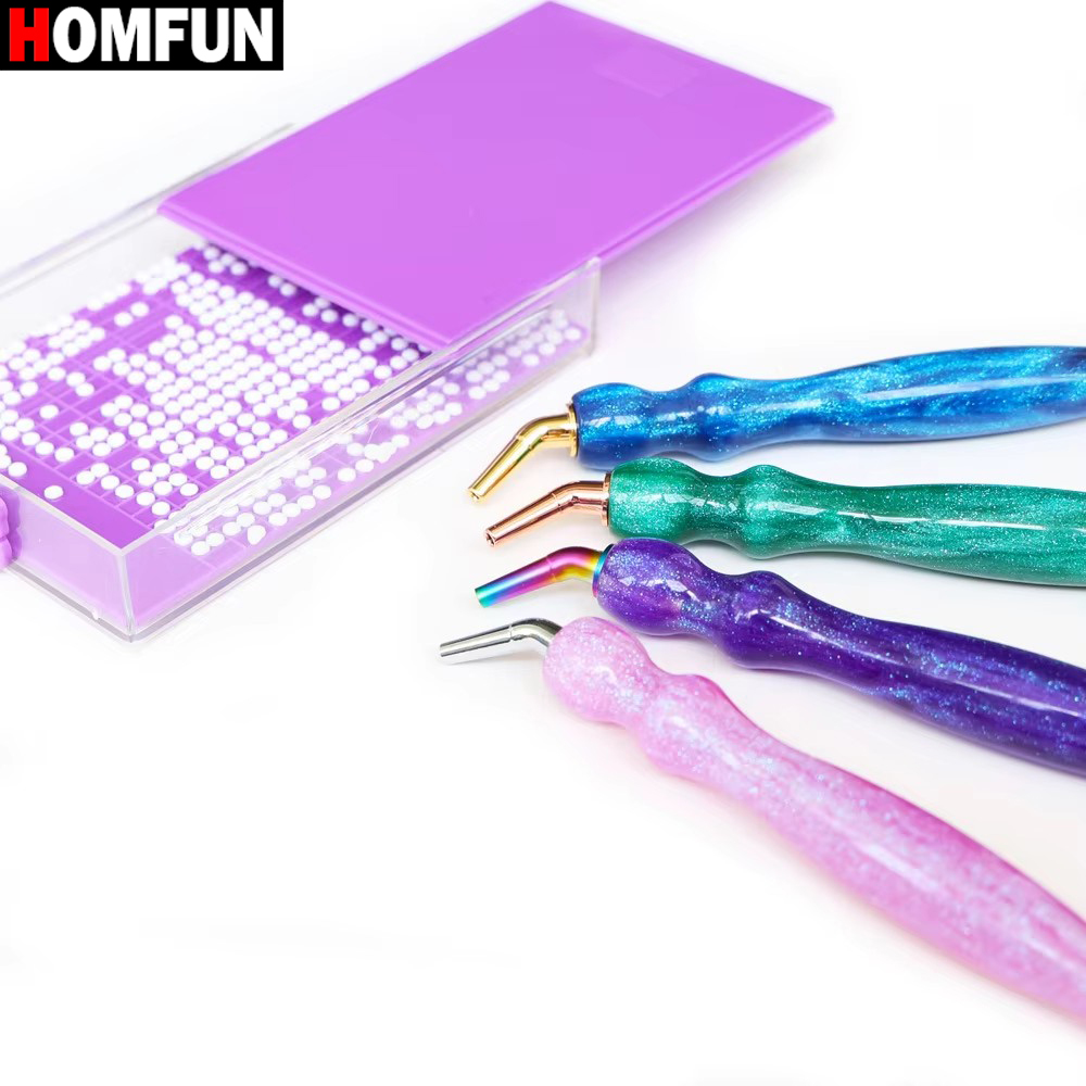 HOMFUN 5D 다이아몬드 페인팅 펜 세트, 다기능  - Resin Art Purple 리뷰 및 가격
