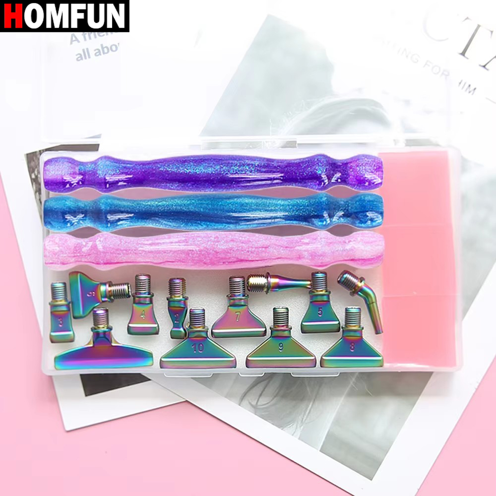 HOMFUN 5D 다이아몬드 페인팅 펜 세트, 다기능  - Resin Art Purple 리뷰 및 가격