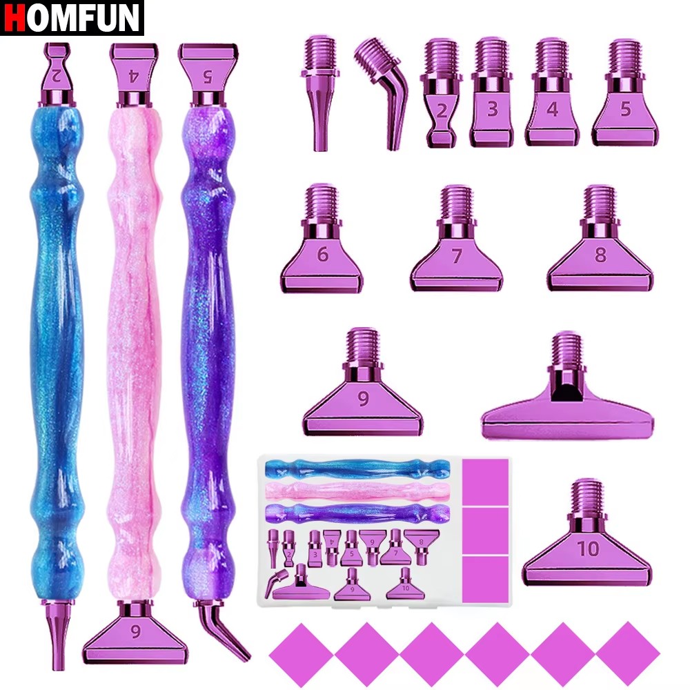 HOMFUN 5D 다이아몬드 페인팅 펜 세트, 다기능  - Resin Art Purple 리뷰 및 가격