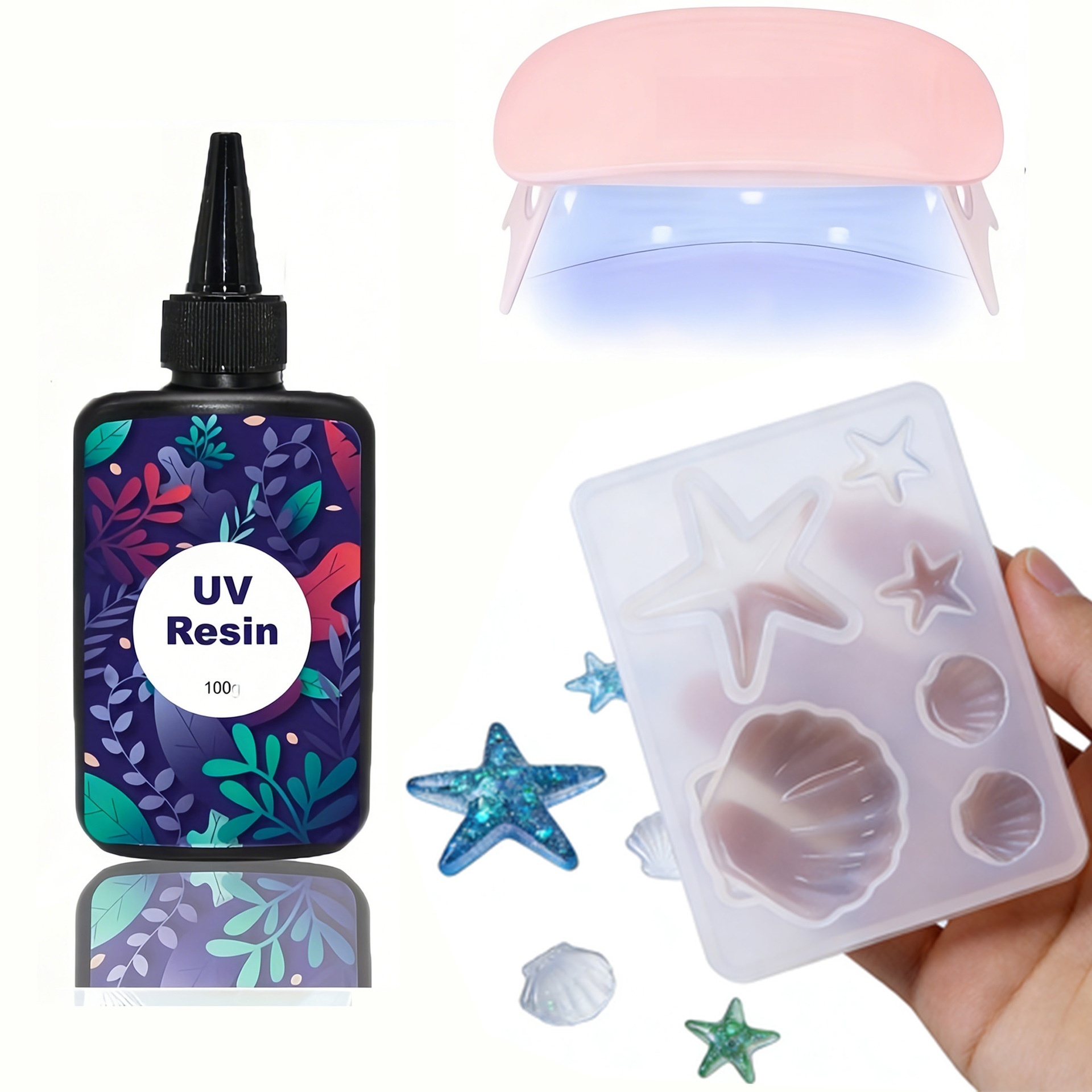 DIY 바다 테마 크리스탈 에폭시 레진 쉘 쥬얼리 펜던 - Silicone Mold Ocean 리뷰 및 가격