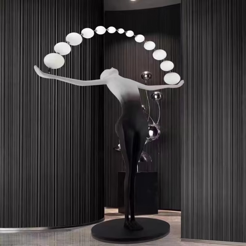 도매 대형 LED 플로어 램프 인체 예술 조각 디자인  - Resin Art Materials Wholesale 리뷰 및 가격