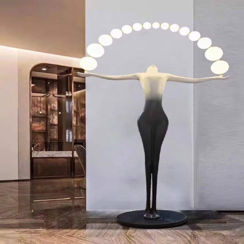 도매 대형 LED 플로어 램프 인체 예술 조각 디자인  - Resin Art Materials Wholesale 리뷰 및 가격