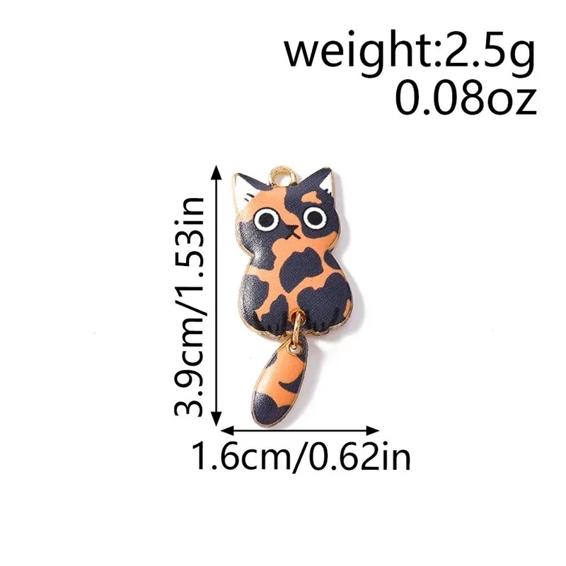 10Pcs 16×39mm 귀여운 만화 고양이 수지 참  - Resin Art Pendant 리뷰 및 가격