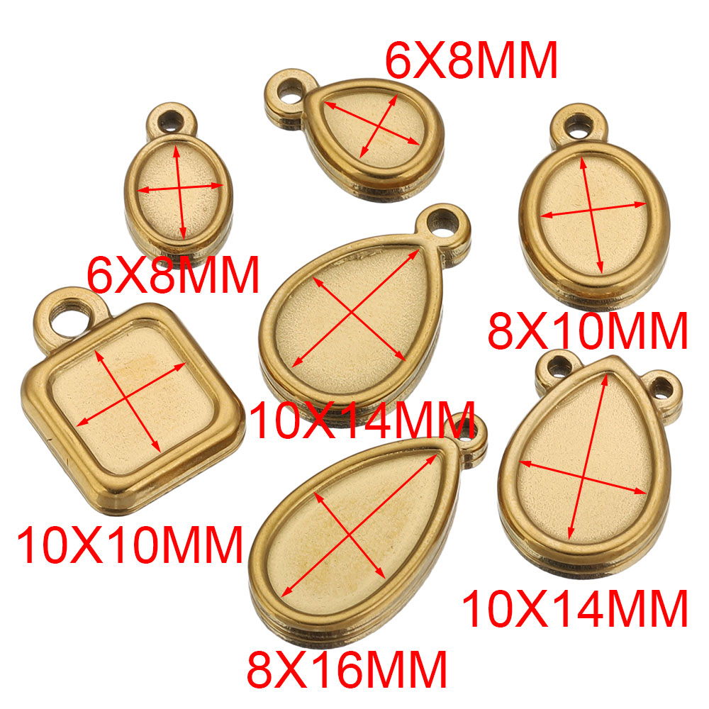 5개 스테인레스 스틸 사각형 드롭 라운드 타원형 베젤  - Resin Art Pendant 리뷰 및 가격