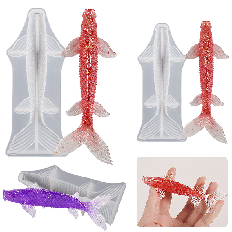 3D 잉어 모양 에폭시 수지 몰드 바다 동물 잉어 문어 - Silicone Mold Ocean 리뷰 및 가격