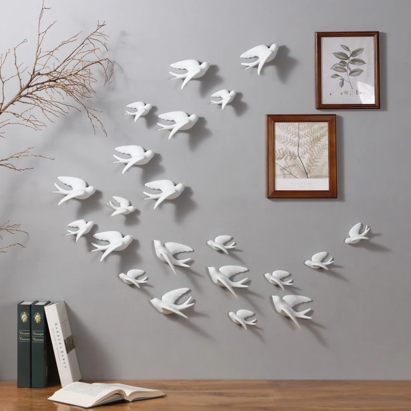 창의적인 세라믹 새 벽걸이 비둘기 공예, 집 거실 소파 - Background Resin Art 리뷰 및 가격