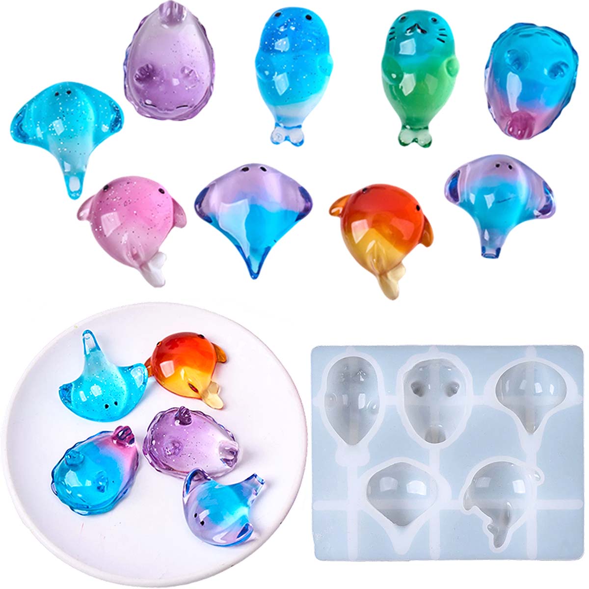 3D 힐링 귀여운 만타 가오리 실리콘 몰드 DIY 키체 - Silicone Mold Ocean 리뷰 및 가격
