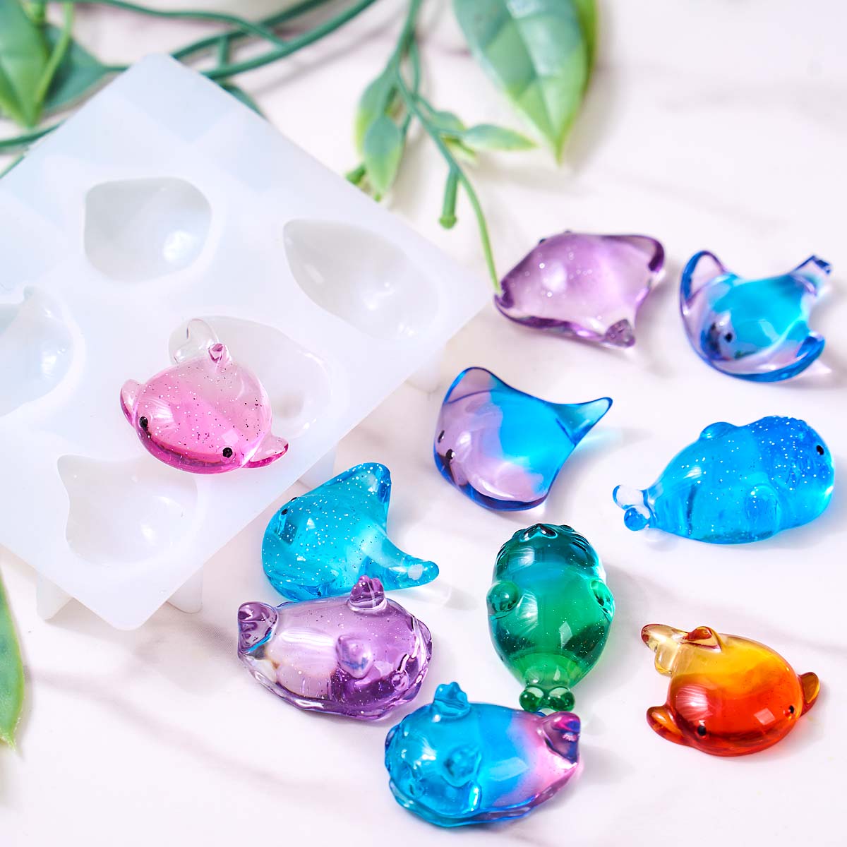 3D 힐링 귀여운 만타 가오리 실리콘 몰드 DIY 키체 - Silicone Mold Ocean 리뷰 및 가격