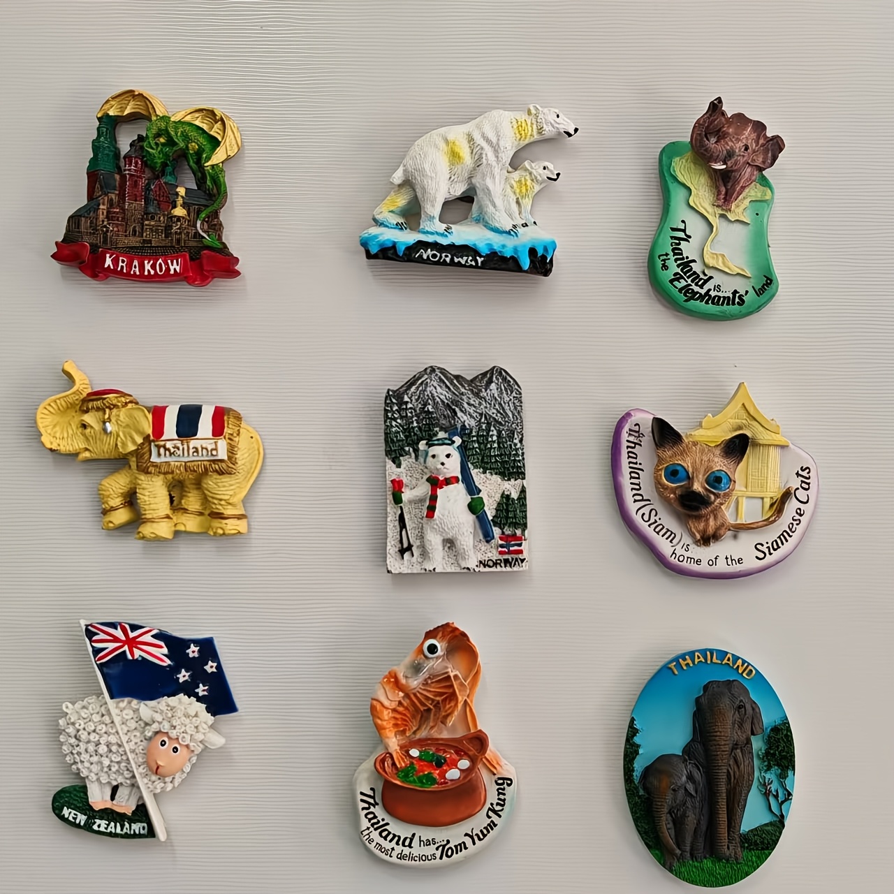 1pc 수제 3d 수지 아트 냉장고 자석, 노르웨이 스 - Resin Art New Zealand 리뷰 및 가격