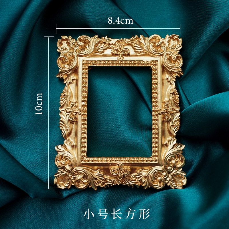황금 복고풍 사진 프레임 네일 아트 쥬얼리 장식 홈 인 - Background Resin Art 리뷰 및 가격