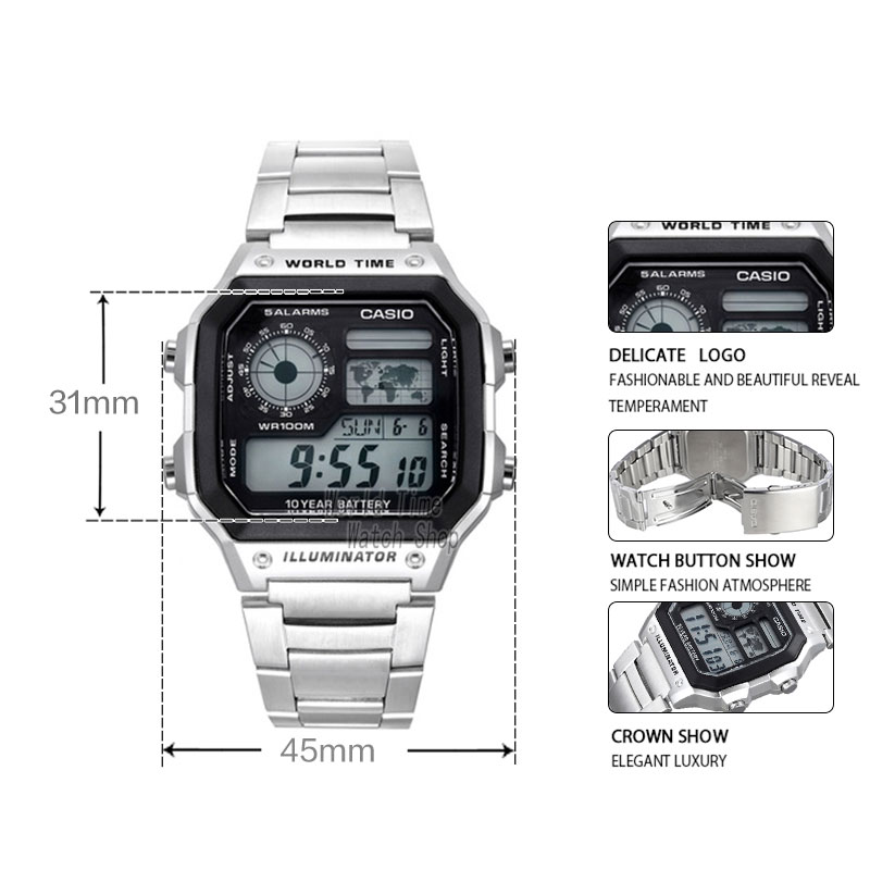 카시오 시계 폭발 시계 남성 세트 브랜드 럭셔리 LED - Resin Art Watch 리뷰 및 가격