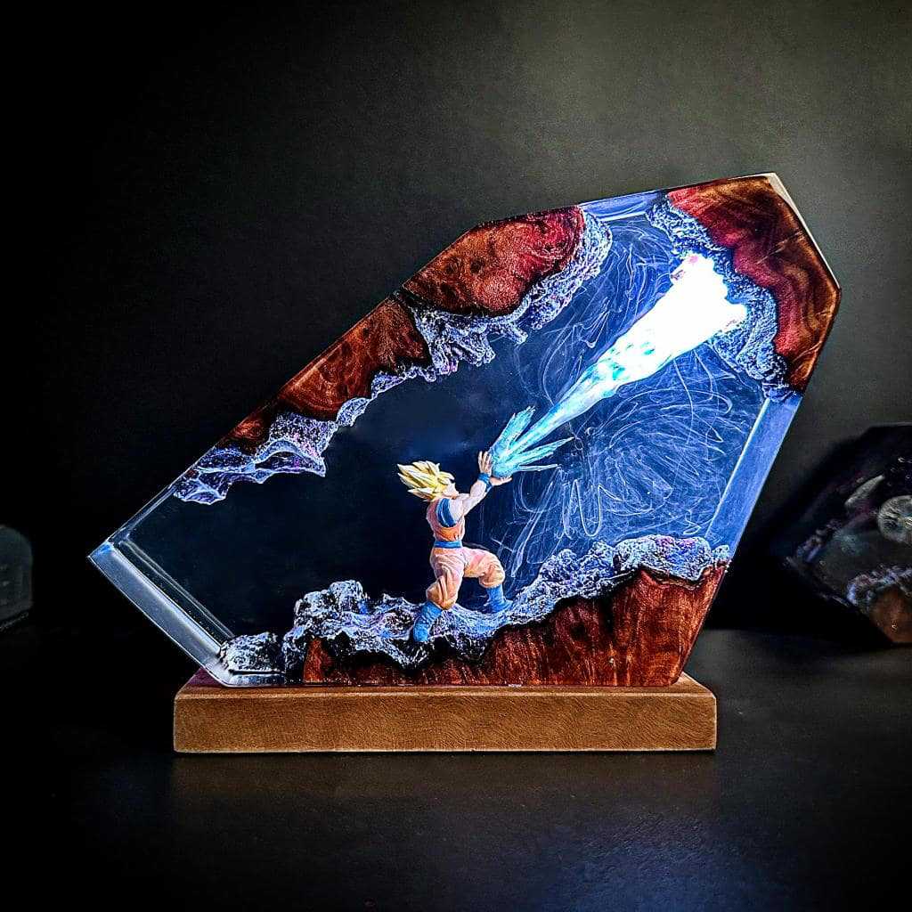 손오공 카메하메하 에폭시 레진 LED 무드등, 드래곤볼 - Resin Art Goku 리뷰 및 가격