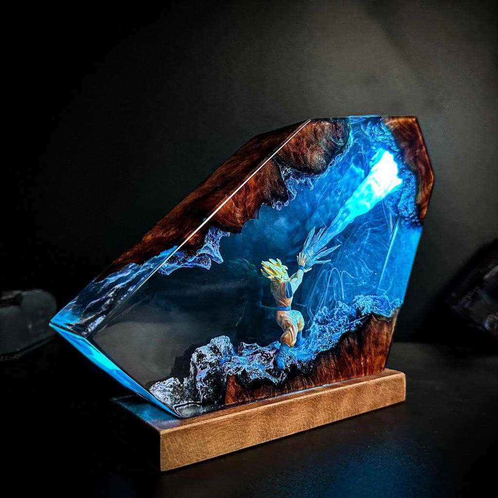 손오공 카메하메하 에폭시 레진 LED 무드등, 드래곤볼 - Resin Art Goku 리뷰 및 가격