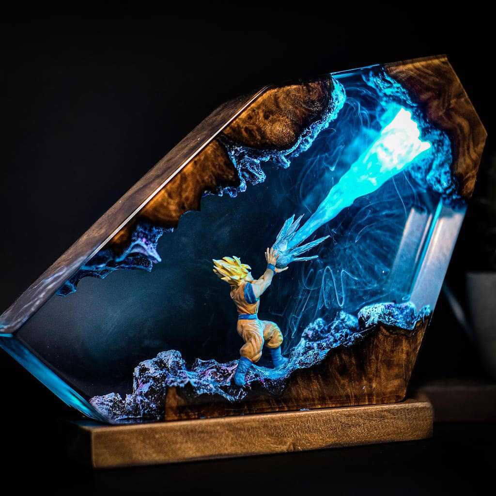 손오공 카메하메하 에폭시 레진 LED 무드등, 드래곤볼 - Resin Art Goku 리뷰 및 가격