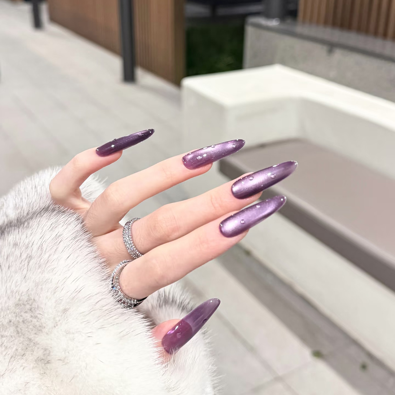 1개 ZH 매혹적인 퍼플 캣아이 젤 네일 폴리쉬 202 - Resin Art Purple 리뷰 및 가격