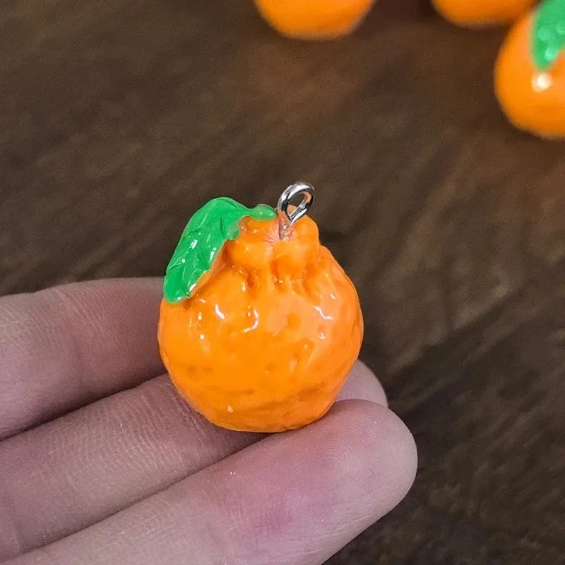 10개 3D 시뮬레이션 데코폰 만다린 오렌지 레진 참  - Resin Art Pendant 리뷰 및 가격
