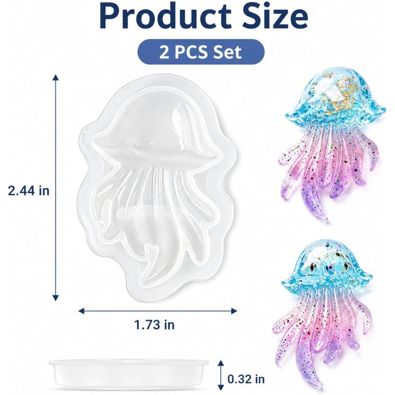 해파리 레진 몰드 2세트, 바다 실리콘 펜던트 몰드,  - Silicone Mold Ocean 리뷰 및 가격