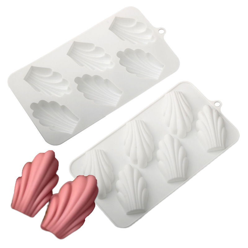 6 홀 마들렌 디자인 초콜릿 무스 금형 DIY 쉘 케이 - Silicone Mold Ocean 리뷰 및 가격