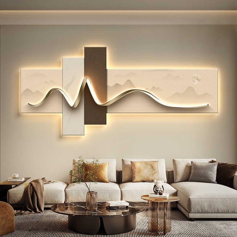 거실 장식 그림 LED 무드등 벽화, 모던 럭셔리 소파 - Background Resin Art 리뷰 및 가격