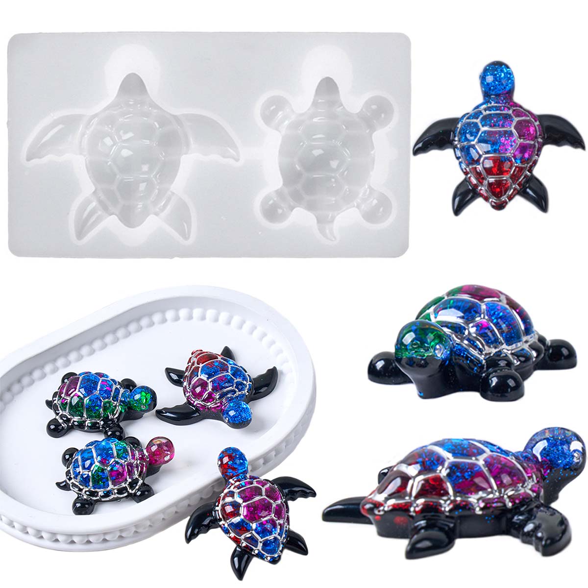 3D 바다거북 열쇠고리 실리콘 몰드 DIY 해양 테마  - Silicone Mold Ocean 리뷰 및 가격