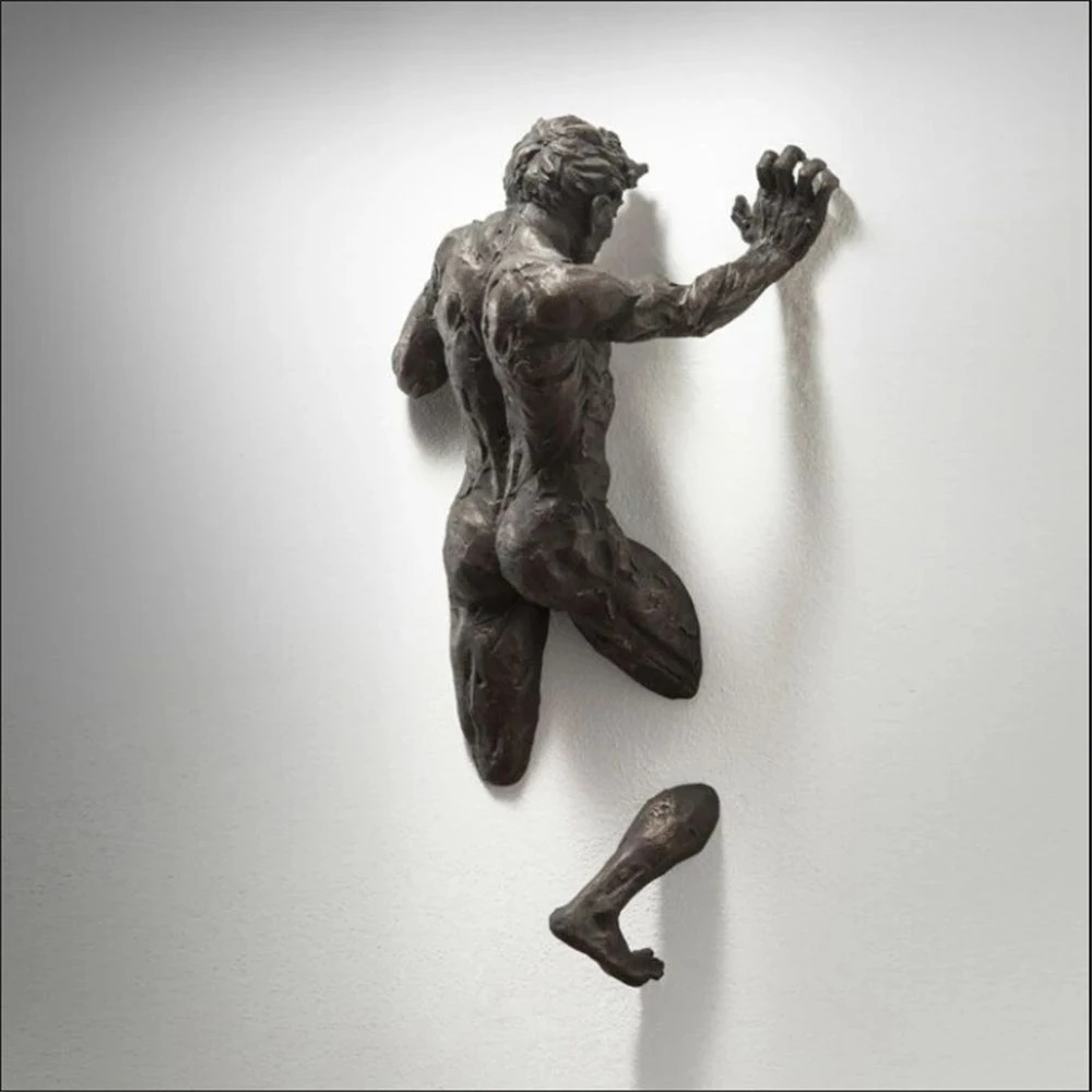 모조 구리 벽 장식 추상 문자 수지 암벽 등반 남자 동 - Background Resin Art 리뷰 및 가격