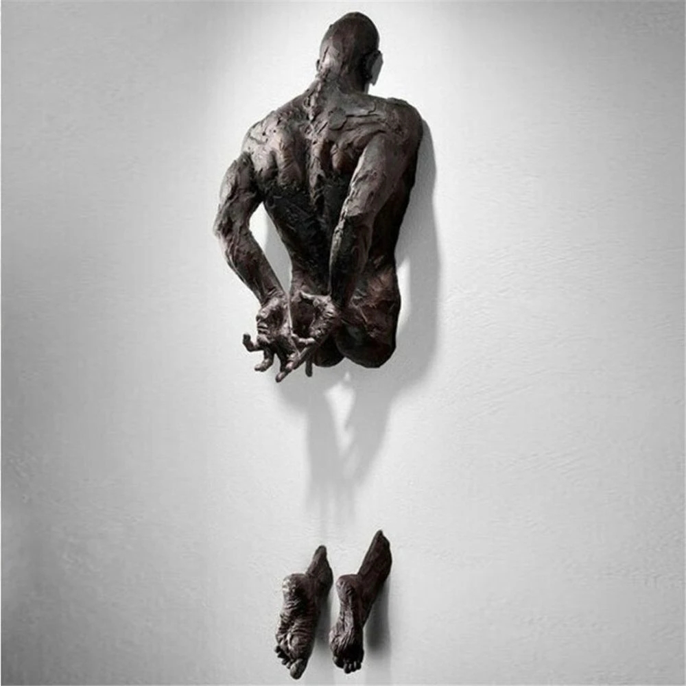 모조 구리 벽 장식 추상 문자 수지 암벽 등반 남자 동 - Background Resin Art 리뷰 및 가격