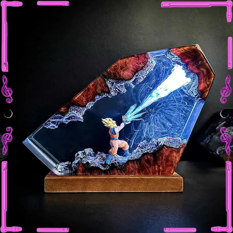 손오공 카메하메하 에폭시 레진 LED 무드등, 드래곤볼 - Resin Art Goku 리뷰 및 가격