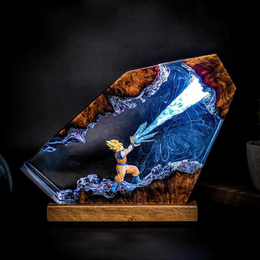 손오공 카메하메하 에폭시 레진 LED 무드등, 드래곤볼 - Resin Art Goku 리뷰 및 가격