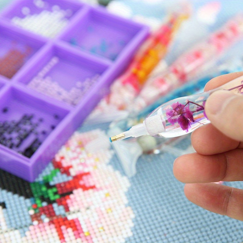 1세트 꽃무늬 레진 5D 다이아몬드 페인팅 펜, 6개  - Resin Art Canvas 리뷰 및 가격